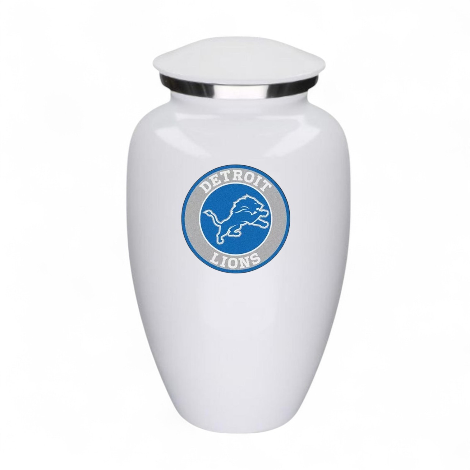 Detroit Lions Football Theme Cremation Urn for Adult Human Ashes w/Bag