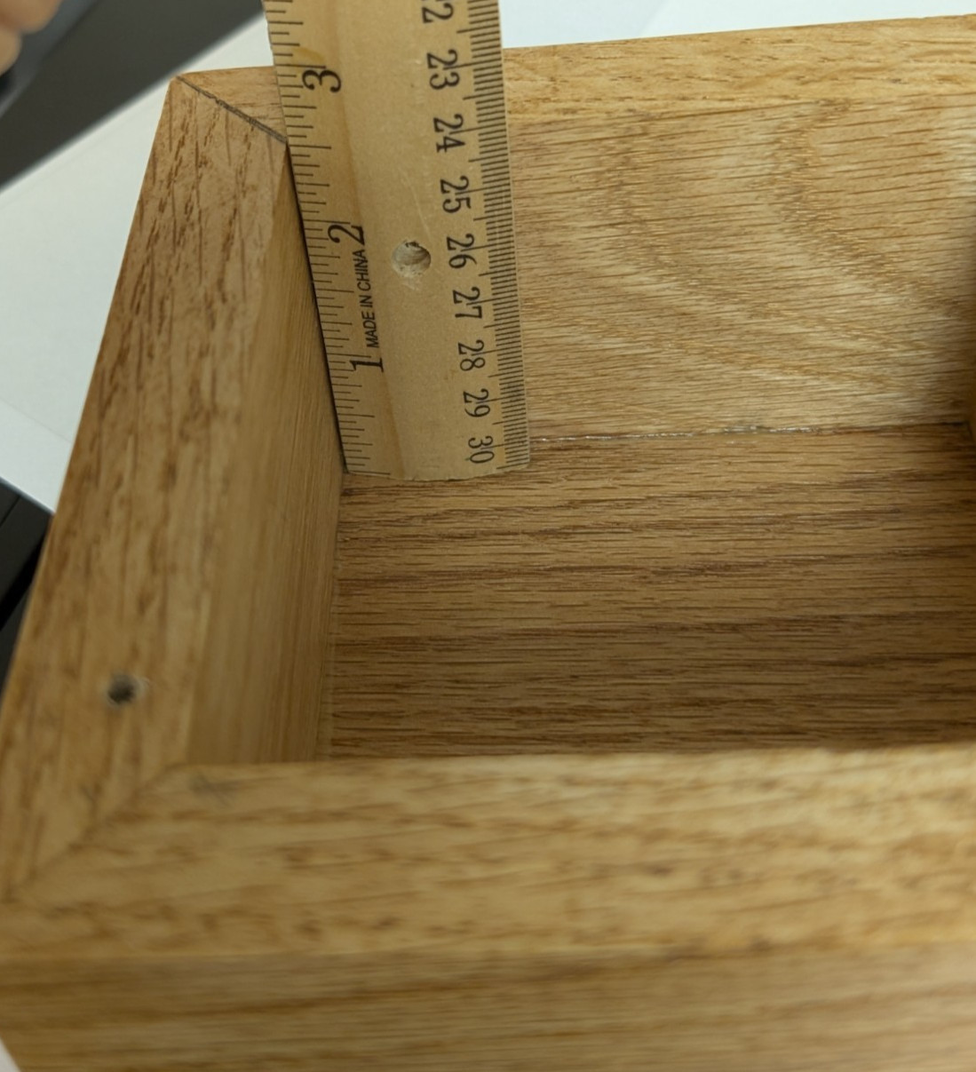 Pet Memorial Cremation Urn- Small Dog Or Cat – Solid Oak with Cherry Finish