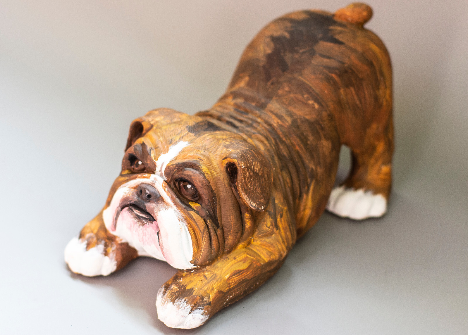 English Bulldog Urn Pet Ashes Dog Memorial Cremation Statue Animal Custom Paint