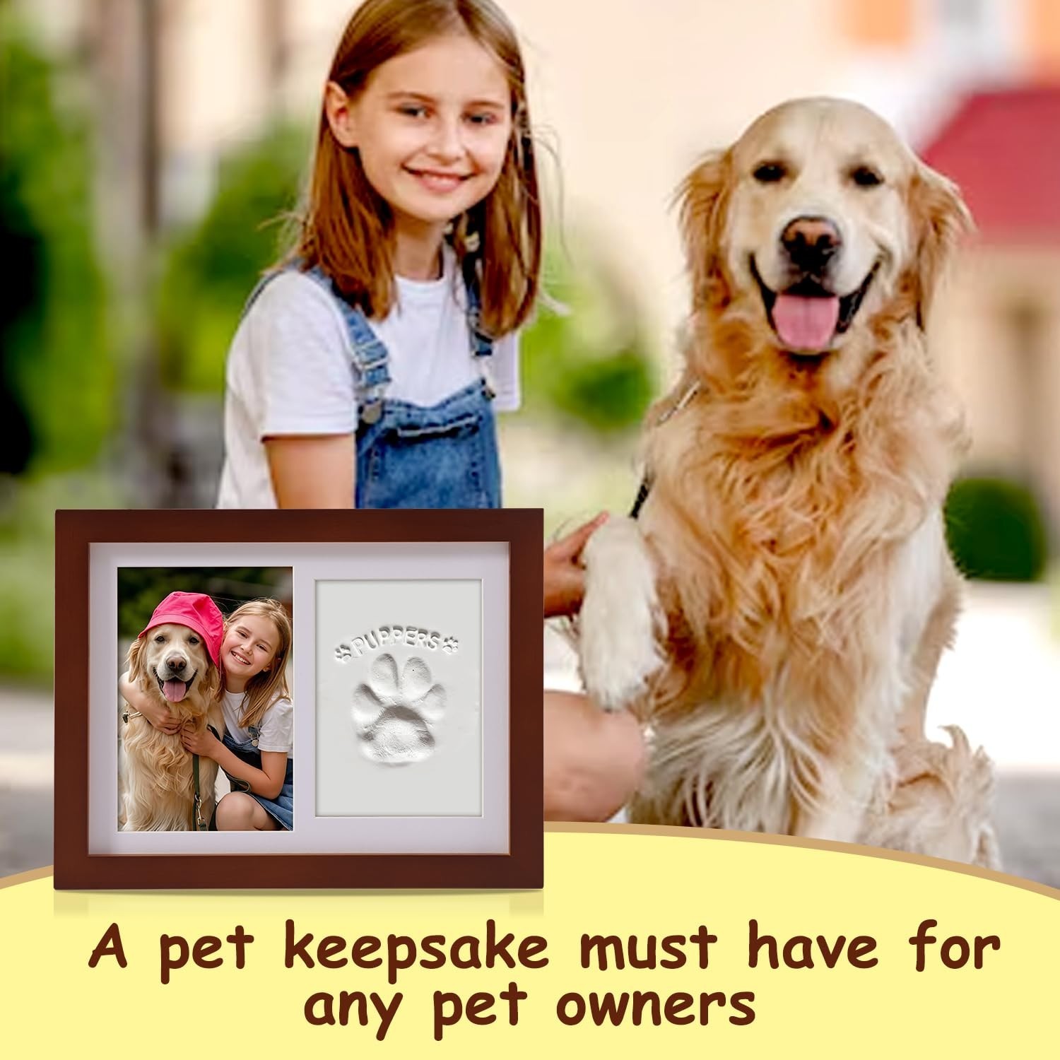 Personalized Pet Memorial Frame for Dogs and Cats,Pet Paw Print Custom Photo …