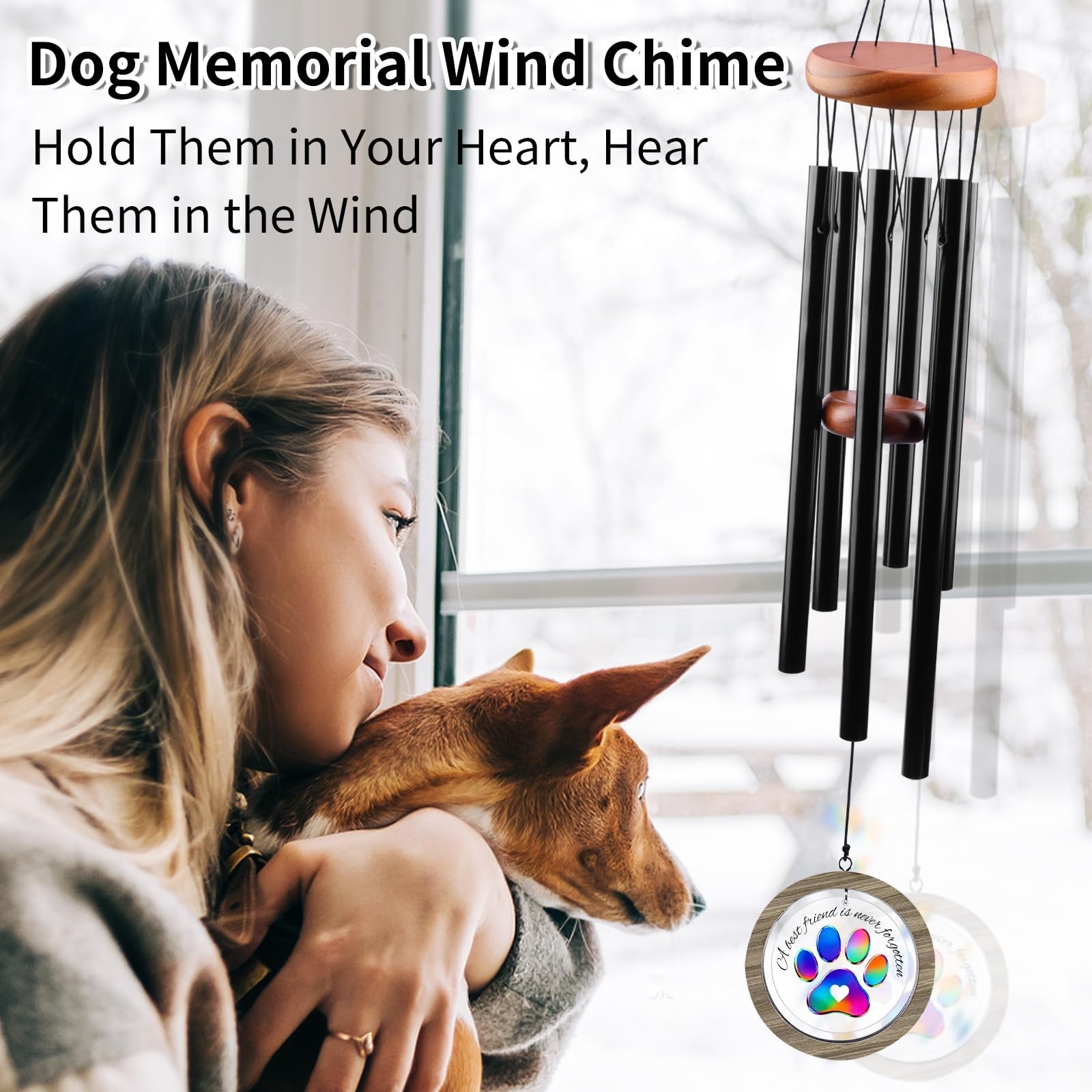 Pet Memorial Wind Chime – Dog Memorial Gifts for Loss of Pet, Loss of Pet