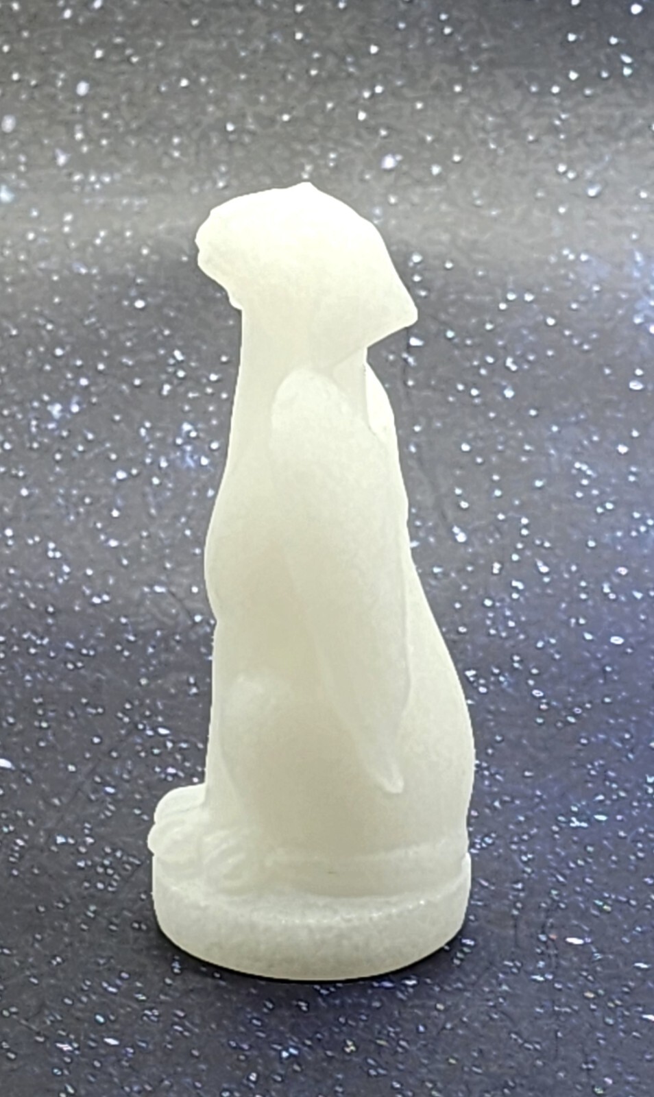 White Jade Winged Angel Dog Pet Memorial, Pet Loss Gift, Gemstone Carving