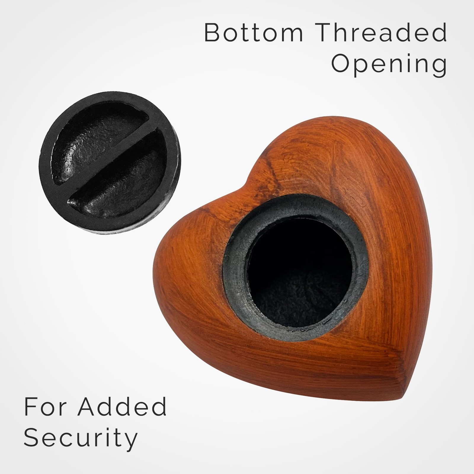 Small Urns for Ashes Keepsake Heart – Mini Wood Grain Cremation Urn for Male …