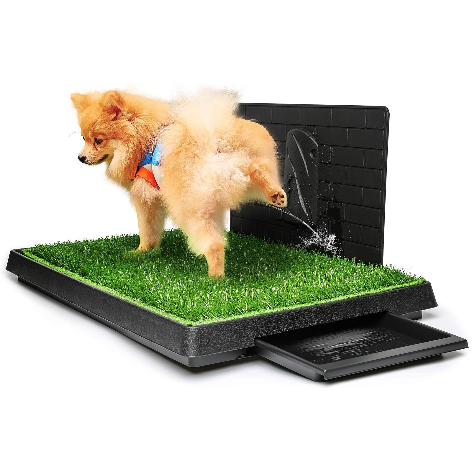 Hompet Dog Grass Pad with Tray Large, Puppy Turf Potty Reusable Training Pads…