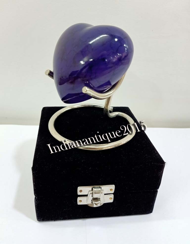 Heart Urn – Small Heart Urn – Purple Shine Mini Urn – Small Urns for Human Ashes