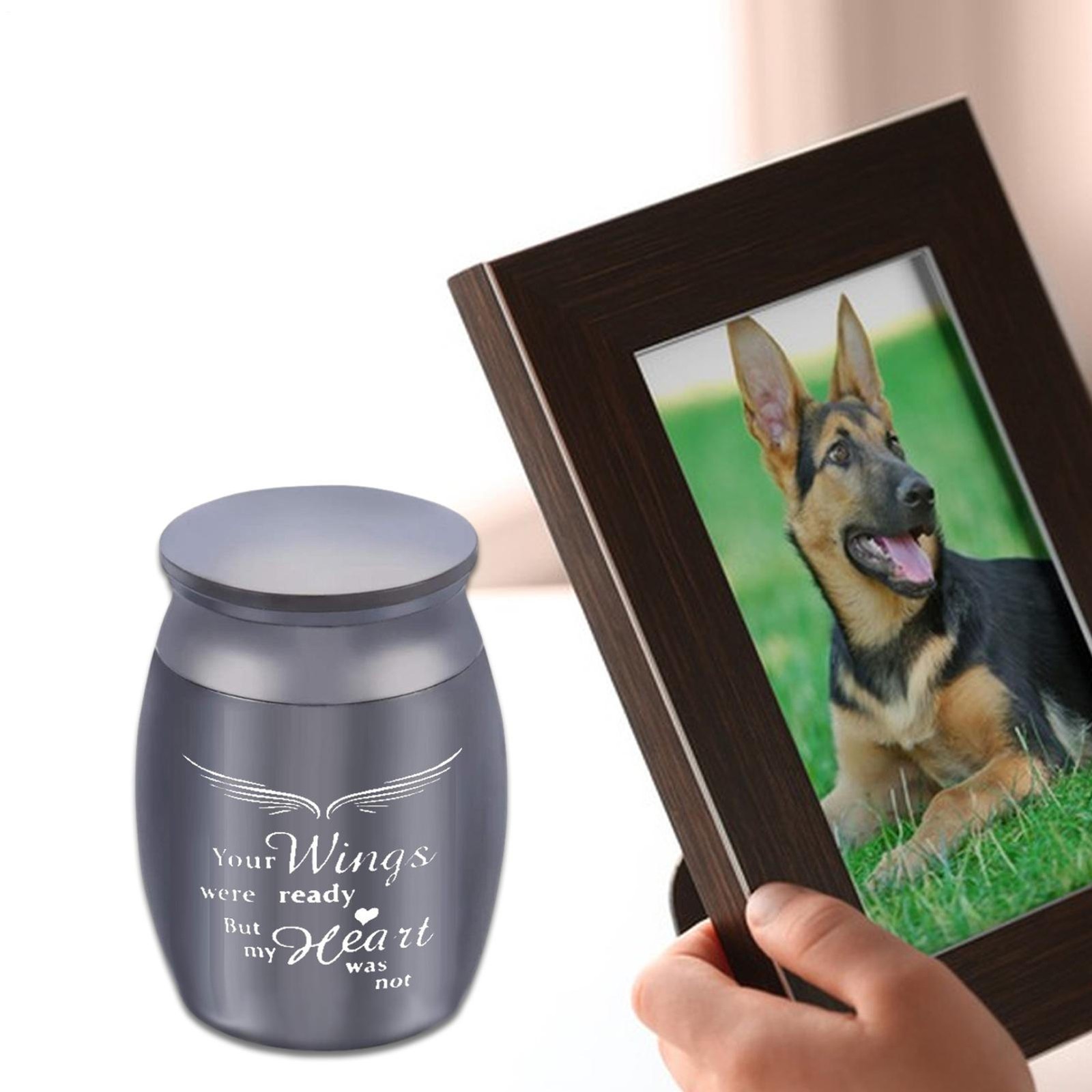 Dog Memorial Urn Casket, Keepsake Urn For Cremated Pet Ashes Mini Pet Urn Jar