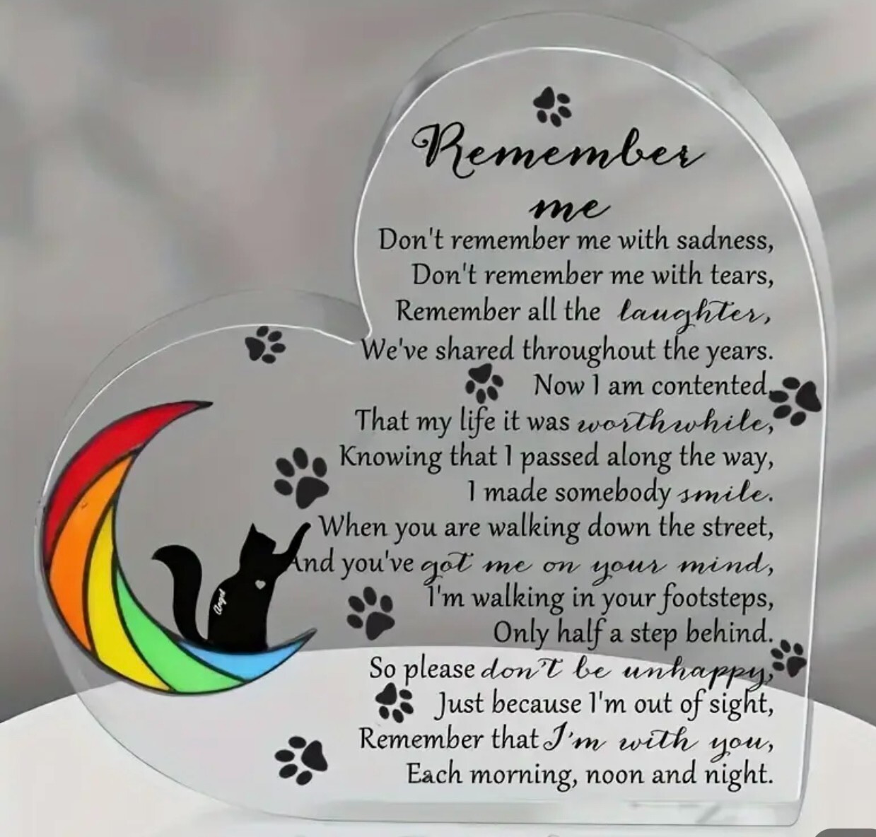 Pet Memorial Heart Remembrance and Bereavement Gift, 12 Variants For Pet Lovers