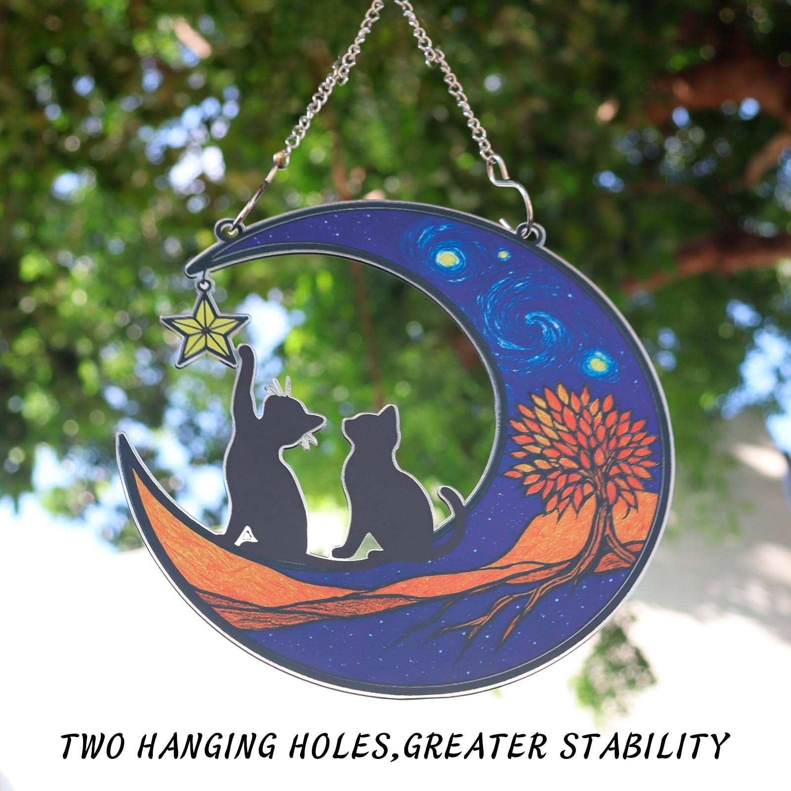 Geili 7.87″ Cat Loss Sympathy Gift for Women,Acrylic Life Tree Design Pet Los…