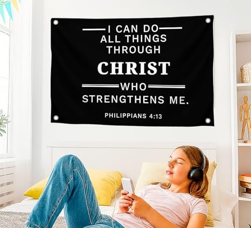 3×5 Ft Religious Christian Polyester Single Sided Flag I Can Do All Things