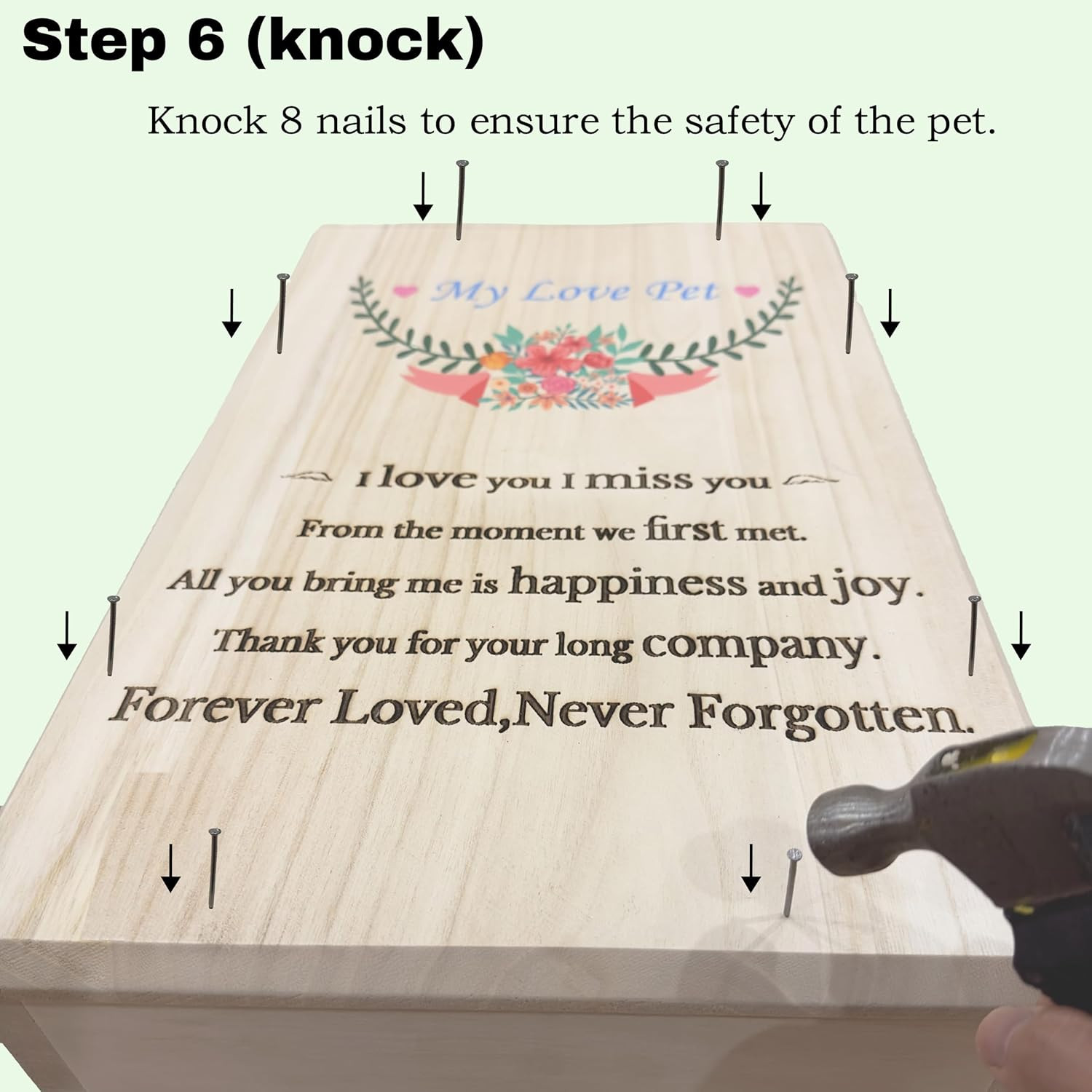 Wooden Pet Casket|Dog Cat Casket,Coffin|Pet Caskets for Dogs,Cats,|Pet Burial B