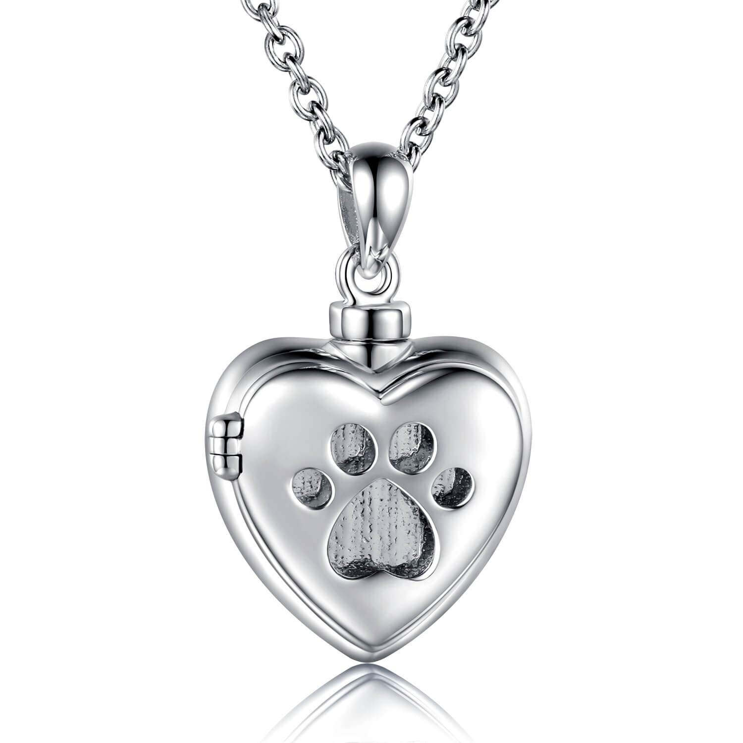 925 Sterling Silver Cremation Jewelry for Pet Ash – Memorial Ash Pendant Urn …