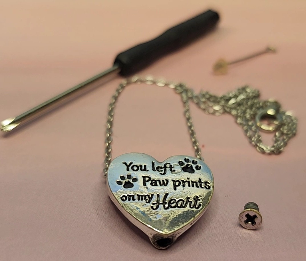 You Left Paw Prints On My Heart Pet Cremation Jewelry