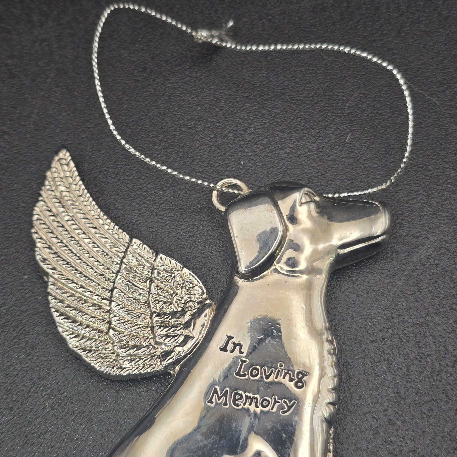 Dog Angel Memorial for Loss of Christmas Ornament Add A Name Puppy Metal