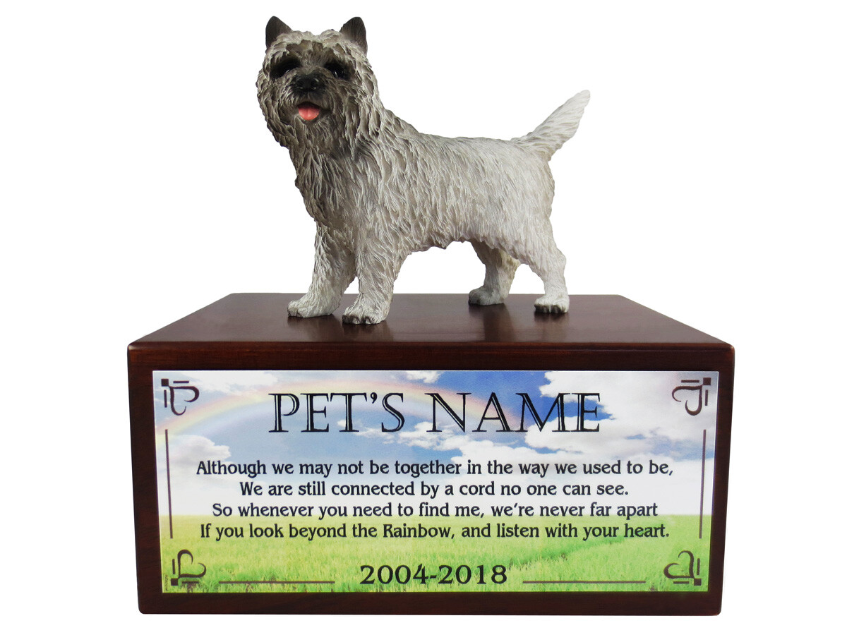 Conversation Concepts Gray CairnTerrier with The Rainbow Poem Urn