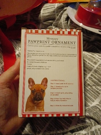 NIB MEMORY PET PAW PRINT KEEPSAKE ORNAMENT FOR DOG OR CAT 2 SIZES Complete