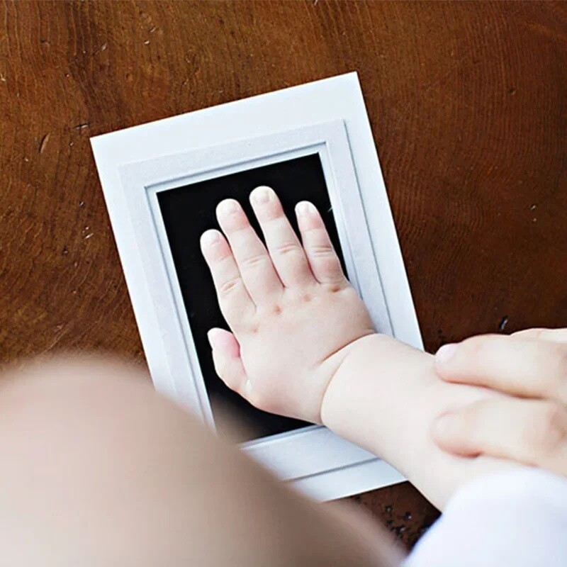 With A Photo Frame Dog Cat Baby Handprint Footprint Pad Paw Print Ink Kit Pad