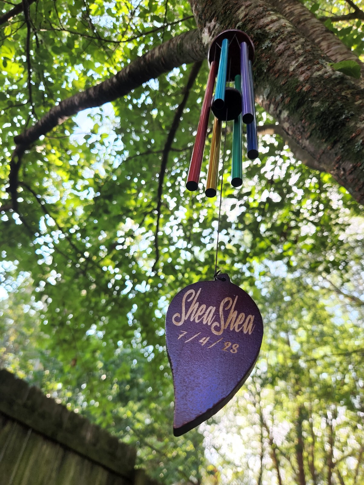 Personalized Windchime Rainbow Bridge Pet Memorial – Cat Memorial – Dog Memorial