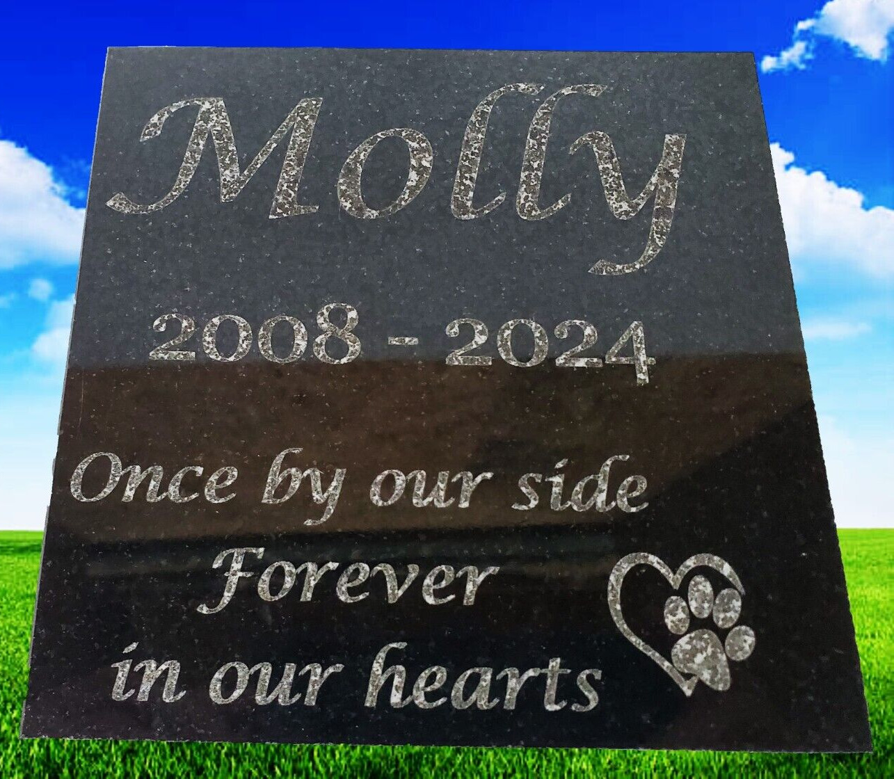 Pet Memorial Grave Stone Garden Headstone Cemetery Marker for Cat or Dog d2
