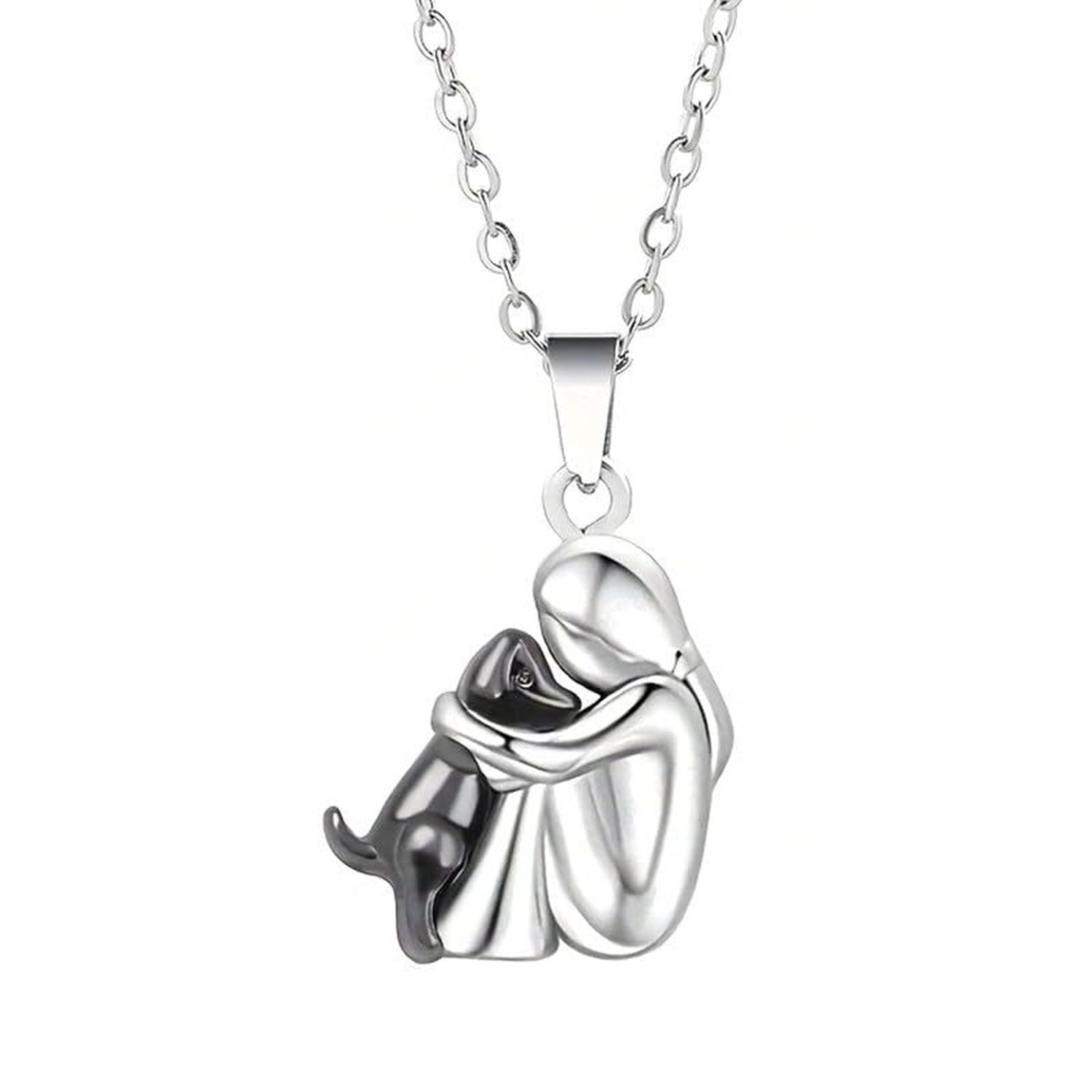 Art Attack Two Tone Dainty I Love My Dog Chain Necklace, Forever In My Heart …