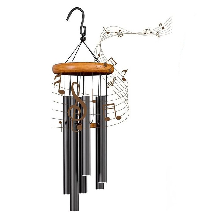 Beseost Pet Memorial Wind Chime 28″ Sympathy Gift Loss Dog Cat with Frame Plaque