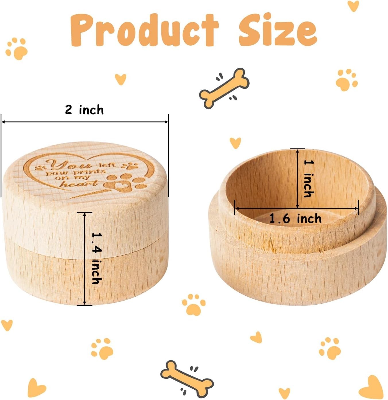 Elegant Wooden Pet Memorial Keepsake Box