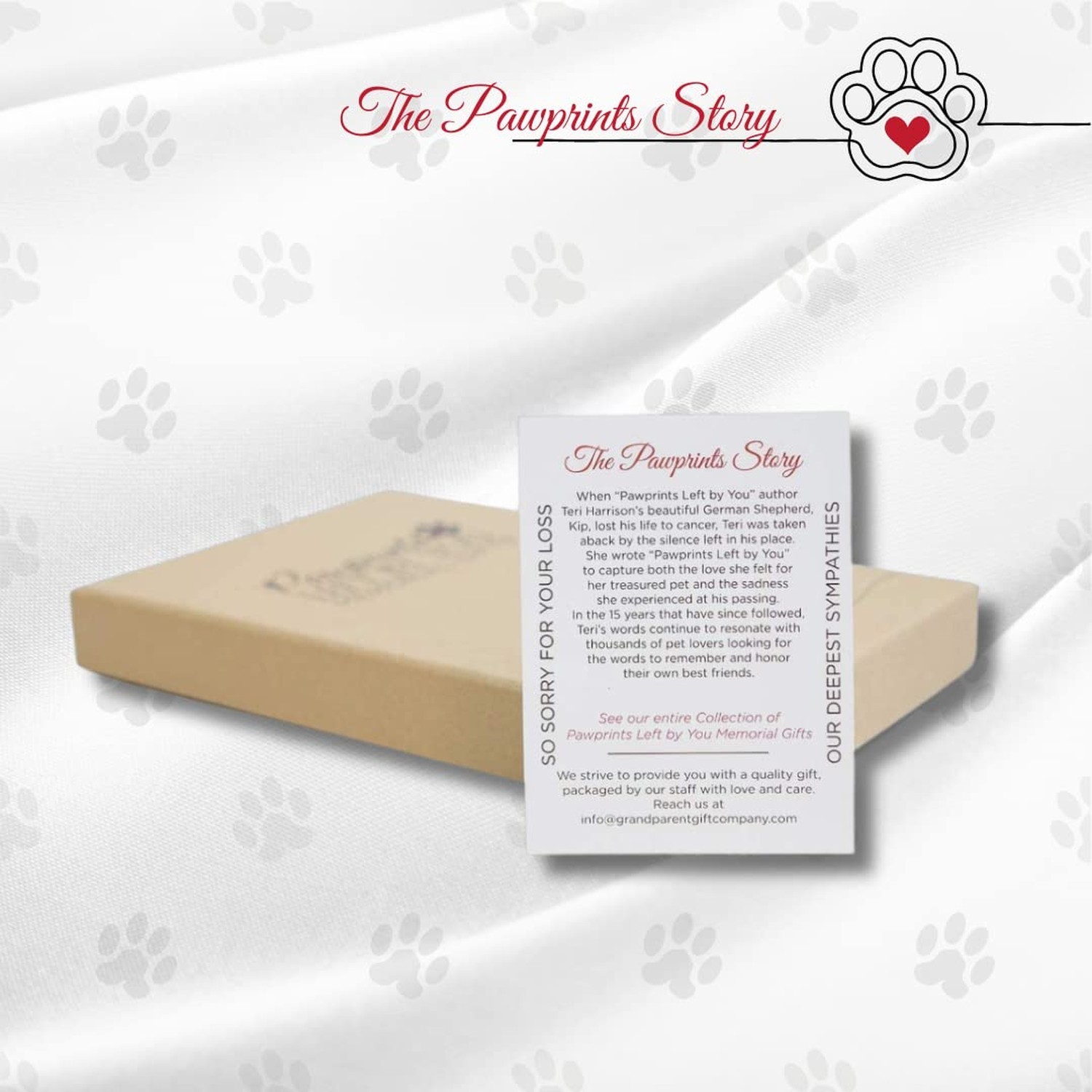 Pawprints Pet Memorial 5″ x 7″ Frame for Cats with Pawprints Left by You Poem…