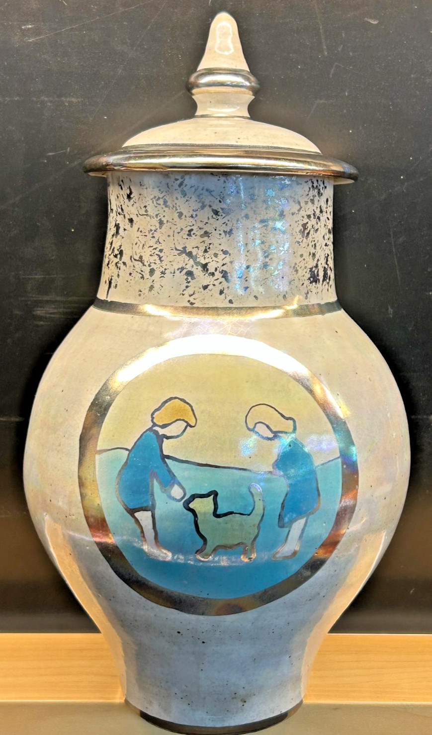 🔥Large Cremation Urn in Stoneware Pottery for Pet or Humans- Signed by Artist
