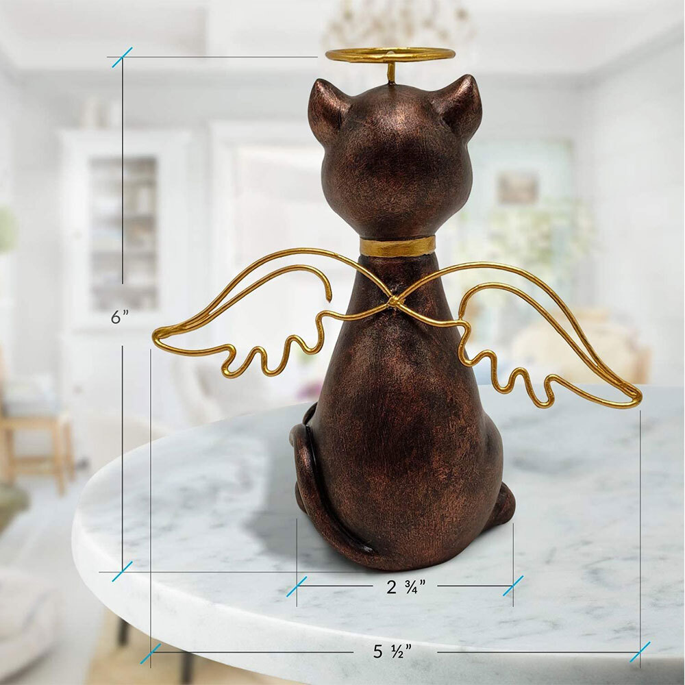 “Forever in my Heart” Pet Dog Cat Memorial Polyresin Statue With Angel Wing Gift
