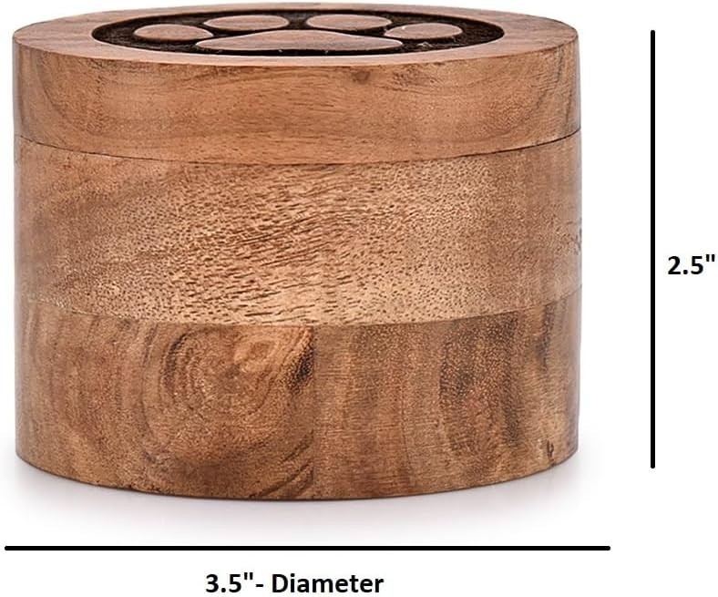Elegant Portable Acacia Wood Pet Urn – Timeless Tribute for Cherished Memories