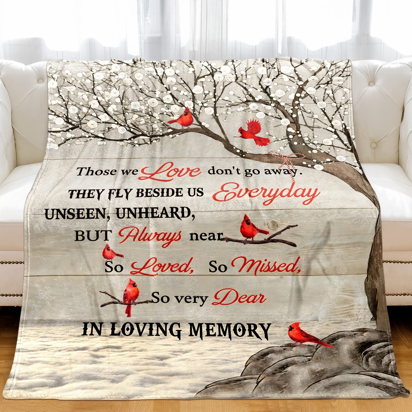 Personalized Memorial Blanket Gift, in Loving Memory, Blanket Memorial Gift f…