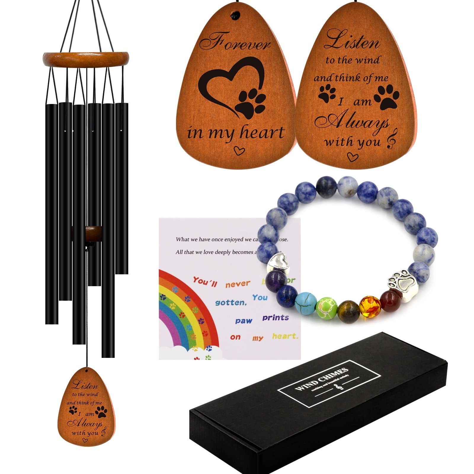 Pet Memorial Gifts Wind Chimes – Dog Cat Memorial Gift,Pet Lost Gifts,Bereave…