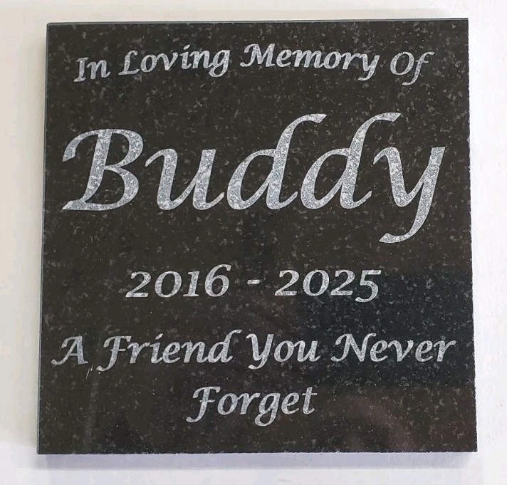 Pet Memorial Granite Stone Engraved Grave Marker Headstone Garden Plaque d6