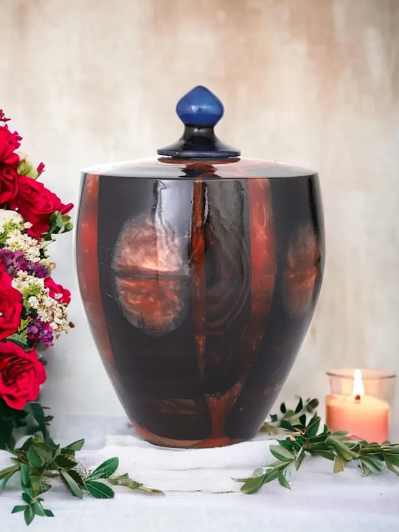 Wooden Urns for Human Ashes Adult Male Female – Cremation Urn Large Wood Urn Box