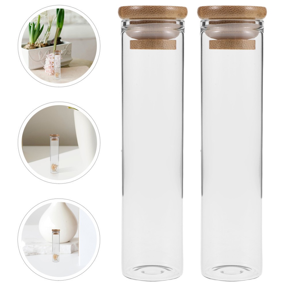 4Pcs Reusable Glass Memorial Jars for Cat Whisker Keepsake Clear Storage Box