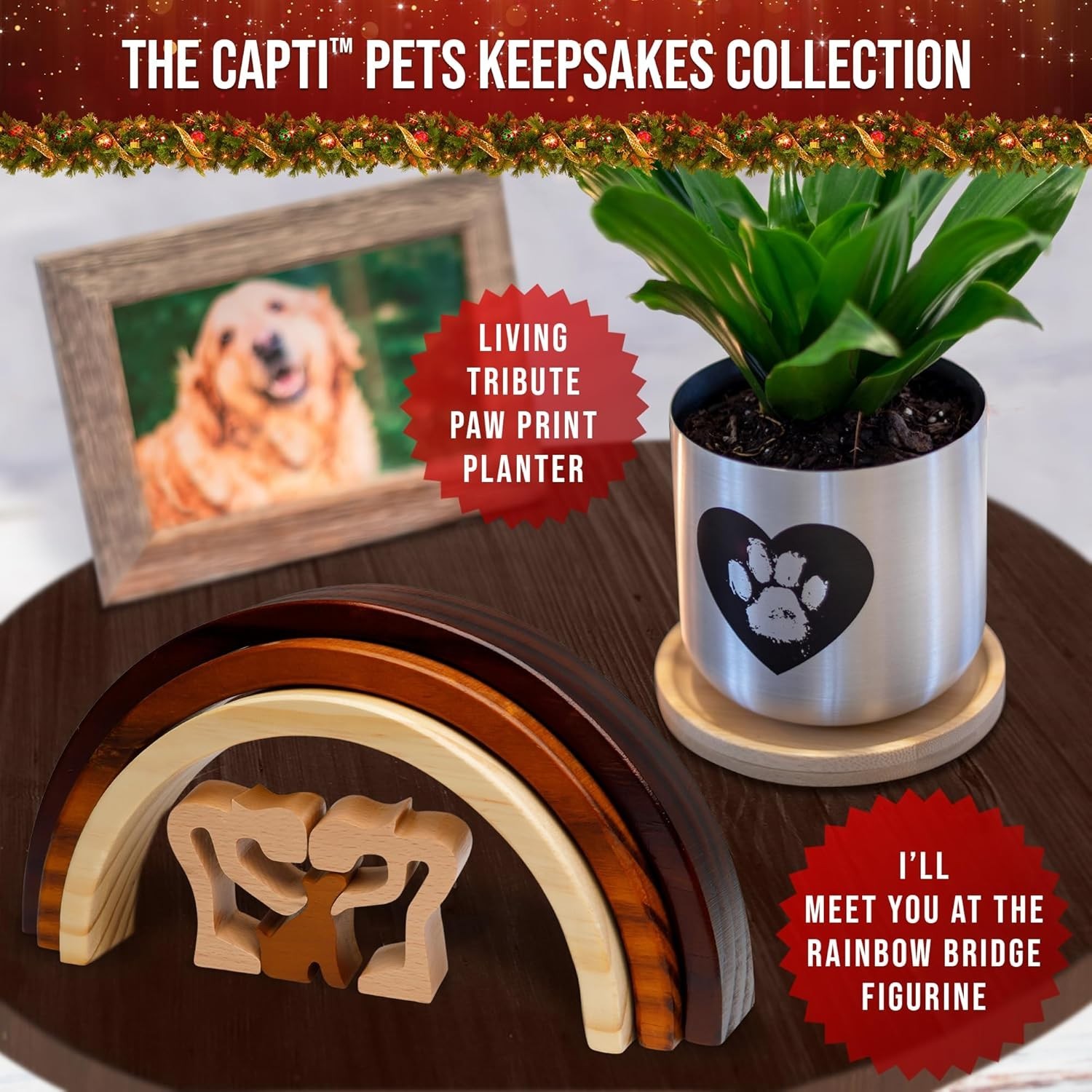 Handcrafted Rainbow Bridge Memorial Gift – Loss of Dog Keepsake for Pet Lovers