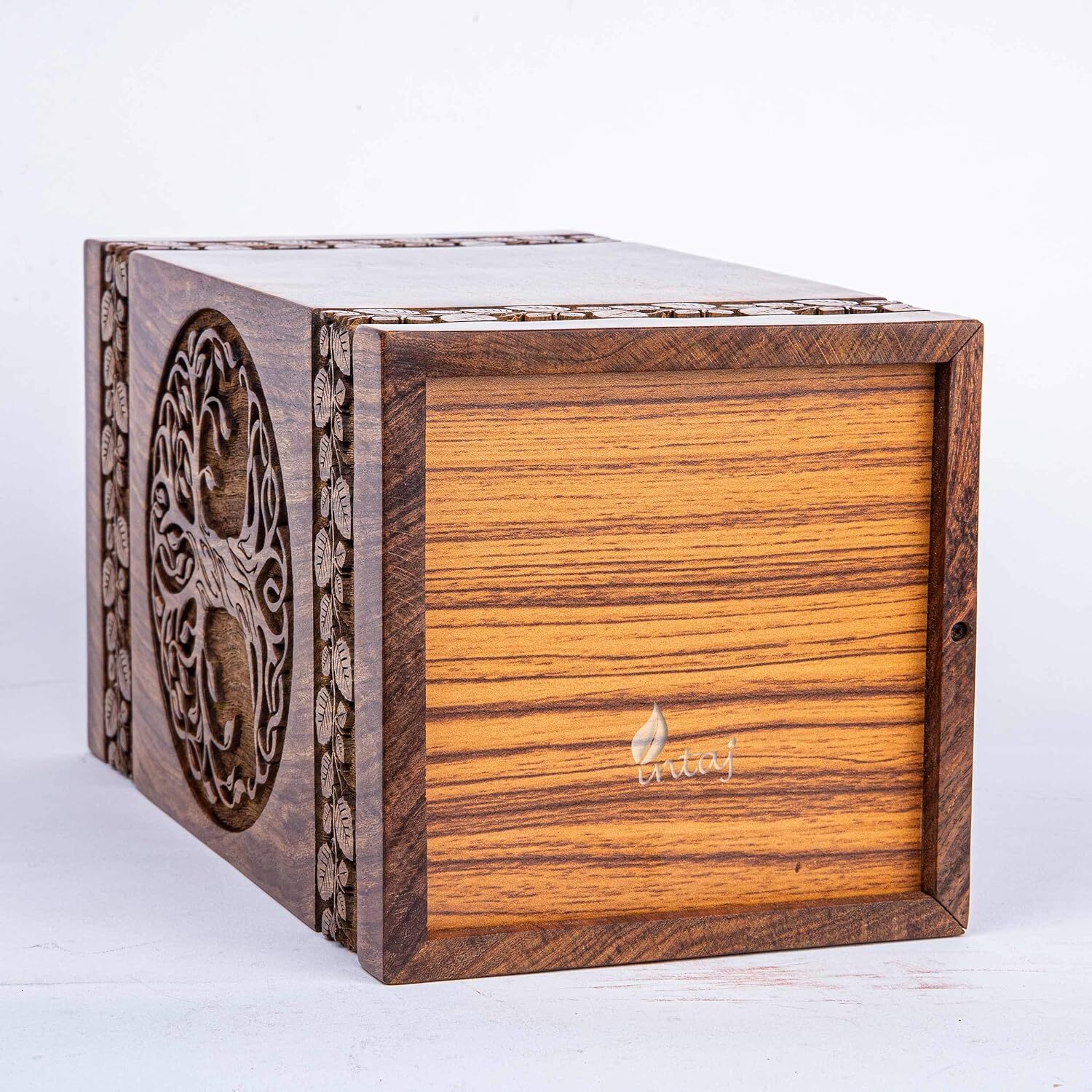 Handmade rosewood urn for human ashes