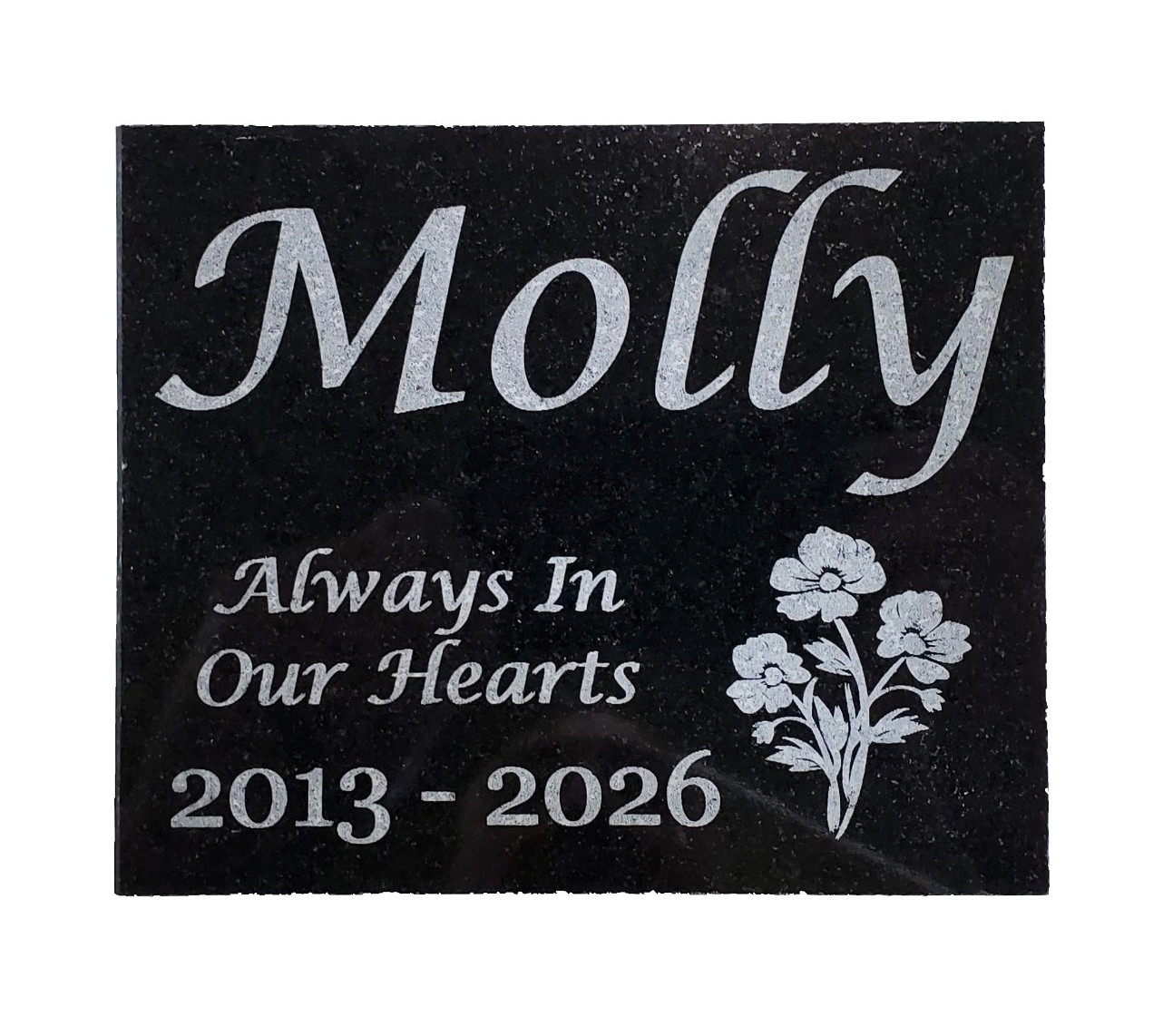 Pet Memorial Grave Marker – Granite Garden Burial Plaque – Pet Loss Gift A6