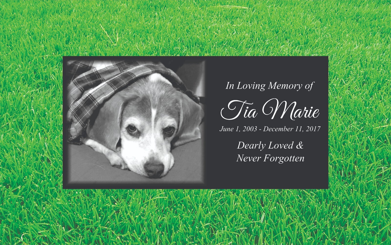 Personalized Pet Stone Memorial Grave Marker Granite Plaque Human headstone