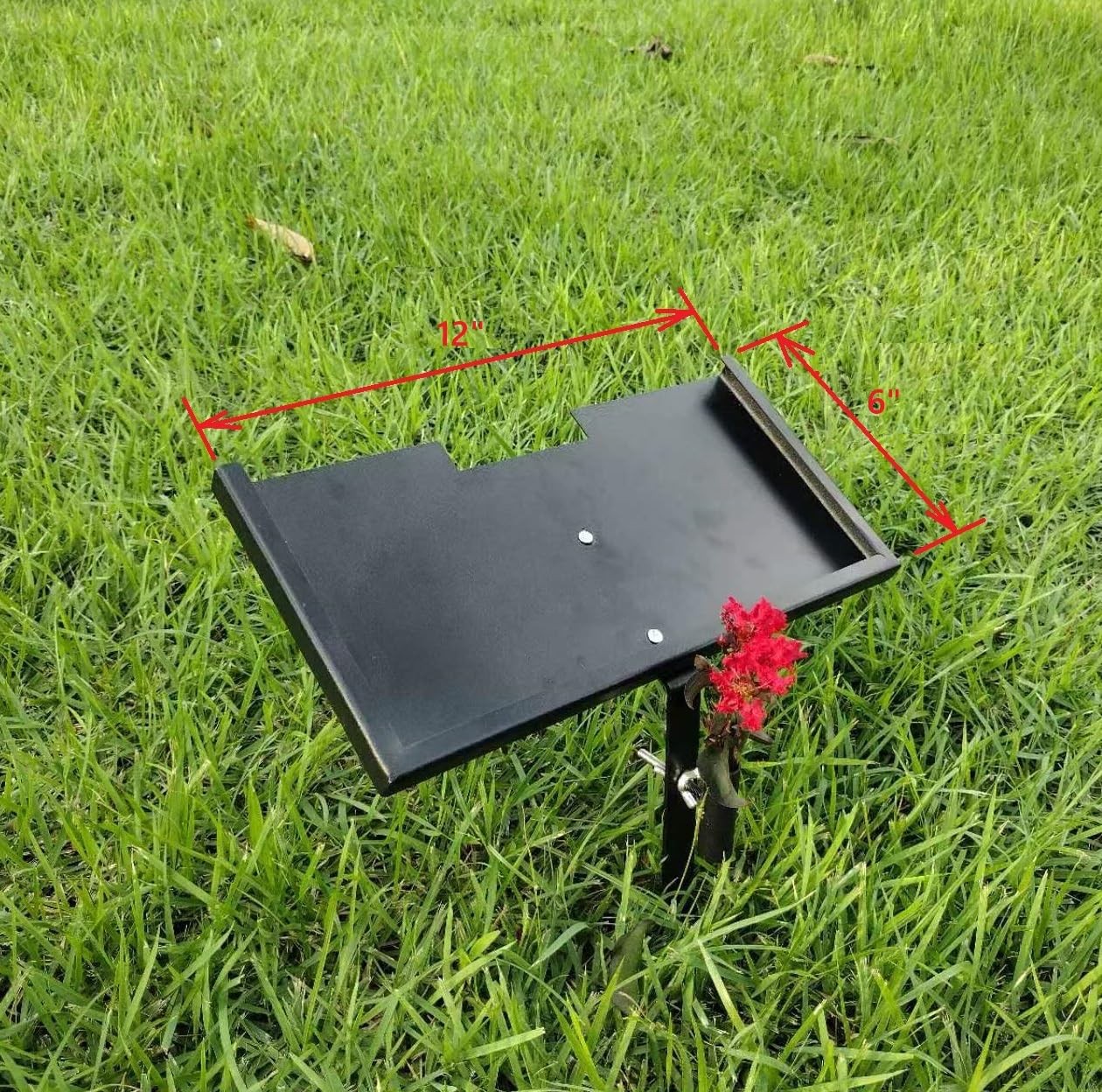 Heavy Duty Grave Marker Stand for 12×6 inch Plaque Memorial Stone Holder