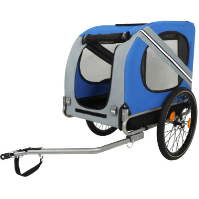 Large Folding Bike Trailer For Dogs 120LB Capacity All-Terrain Pet Carrier, Dur
