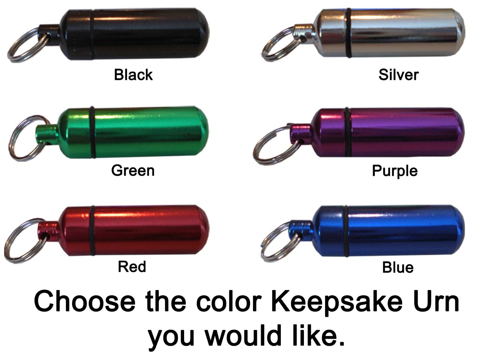 Engraved Pet Keepsake Urn Memorial Key Chain Dog Cat Any Type of Pet