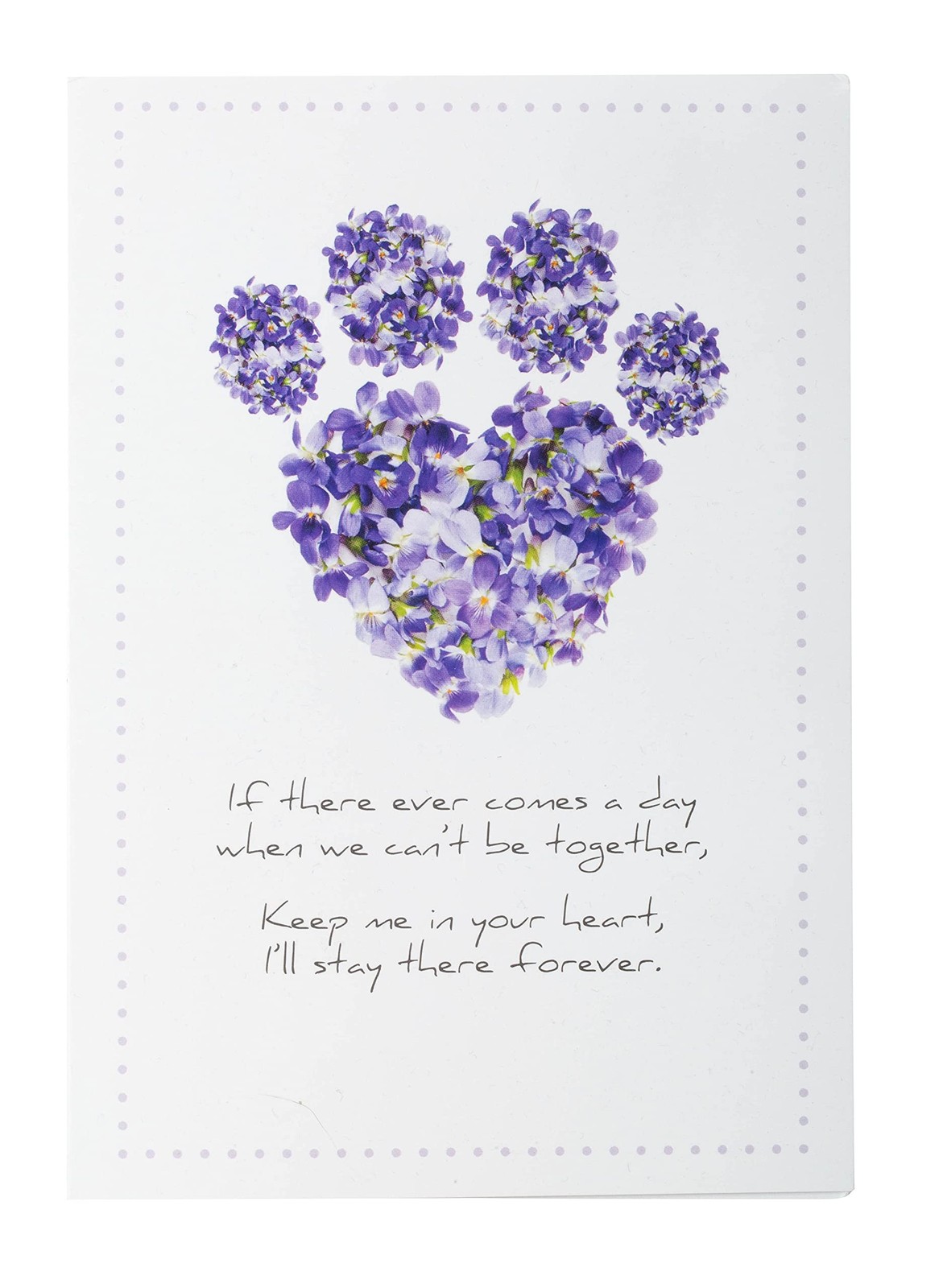 Dog Speak Pet Sympathy Card If There Ever Comes a Day… Memorial Card with P…
