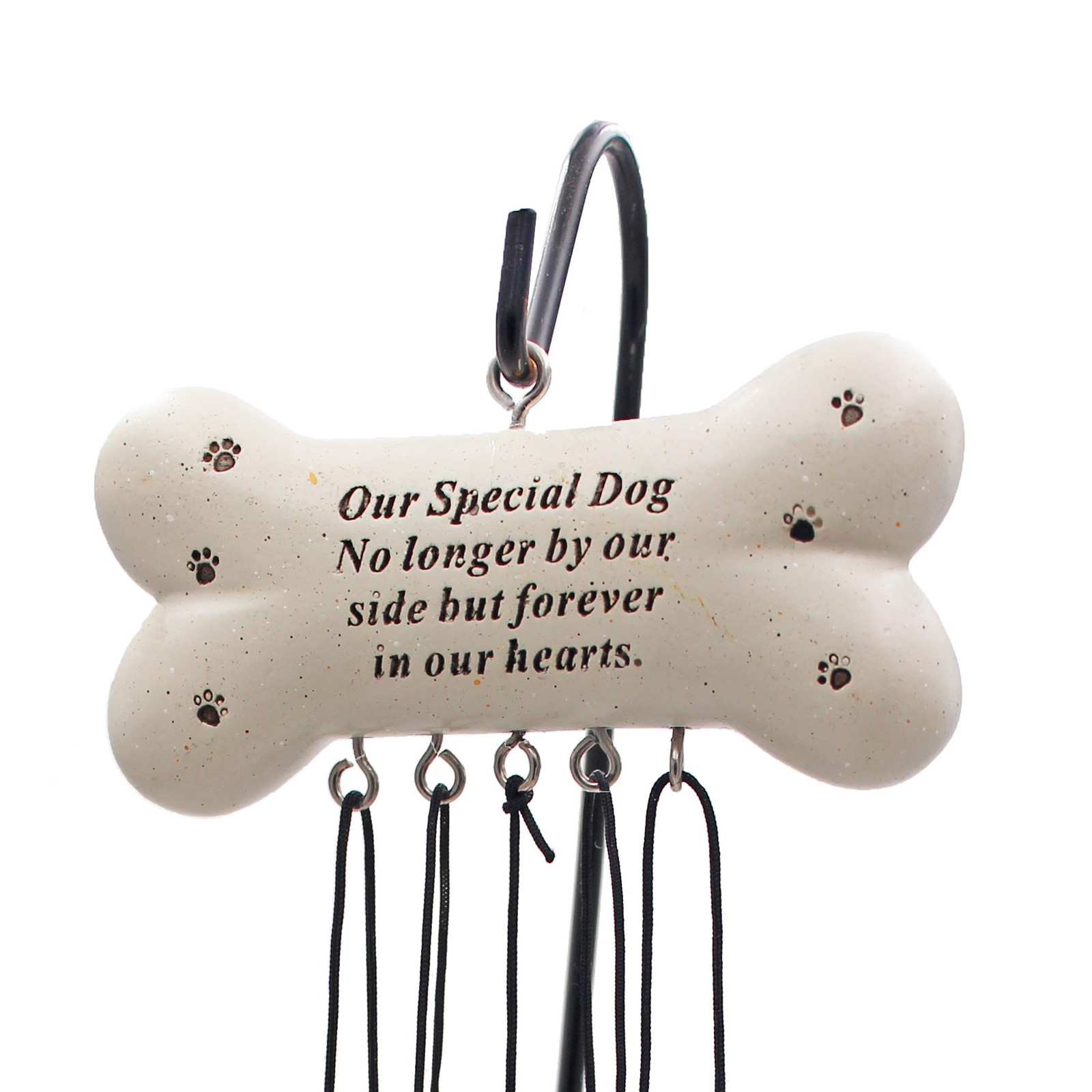 Pet Hanging Wind Chime with Bone and Message – Our Special Dog