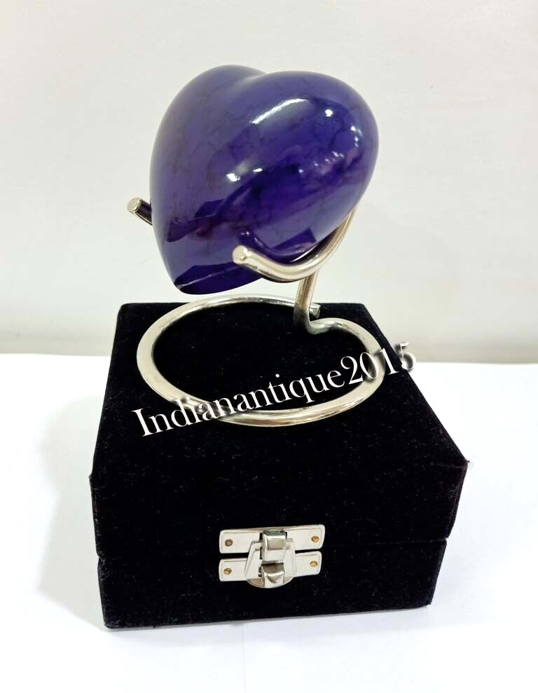 Heart Urn – Small Heart Urn – Purple Shine Mini Urn – Small Urns for Human Ashes
