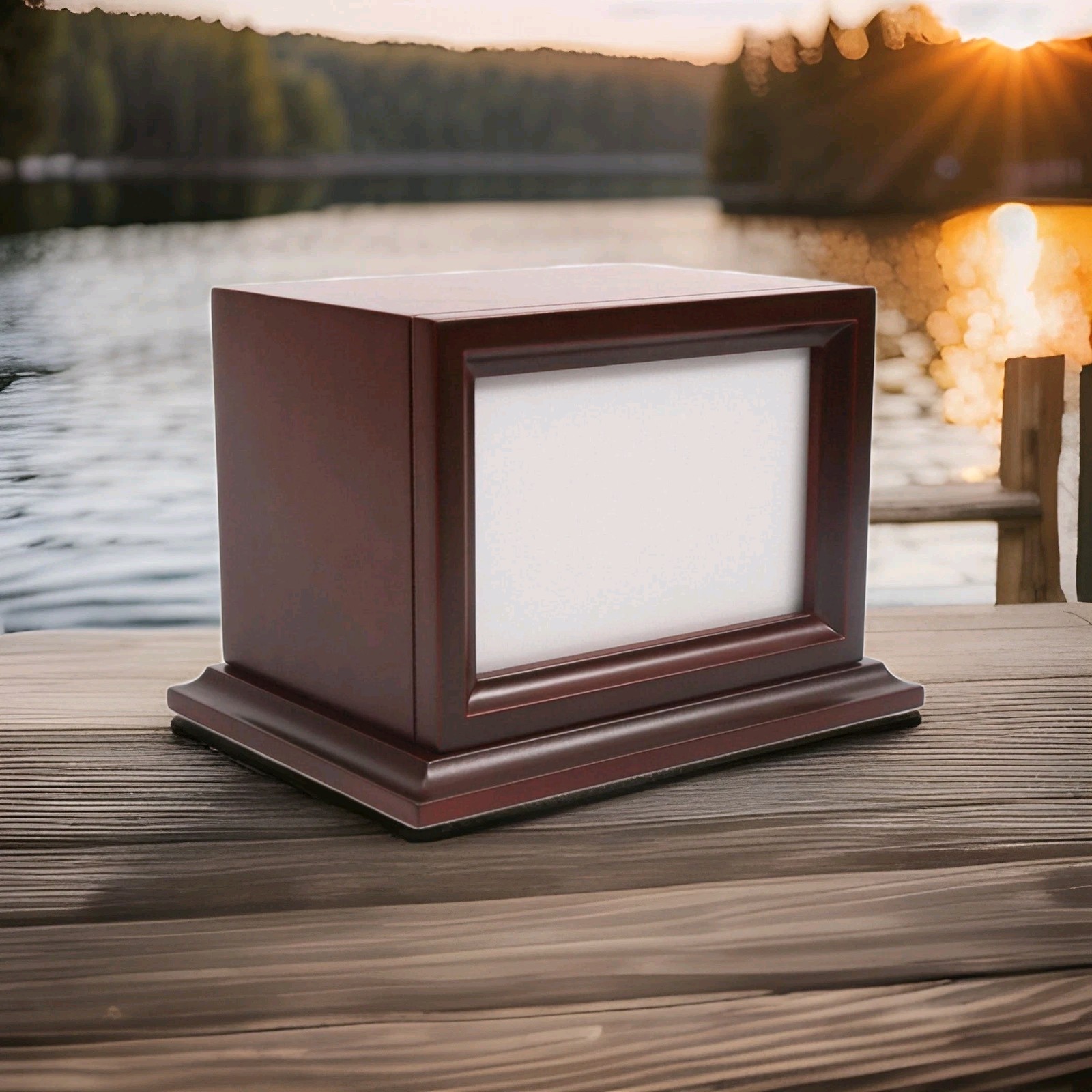Pet Cremation Urn Solid Wood Photo frame Beautifully made For Your Pet To 70Lbs
