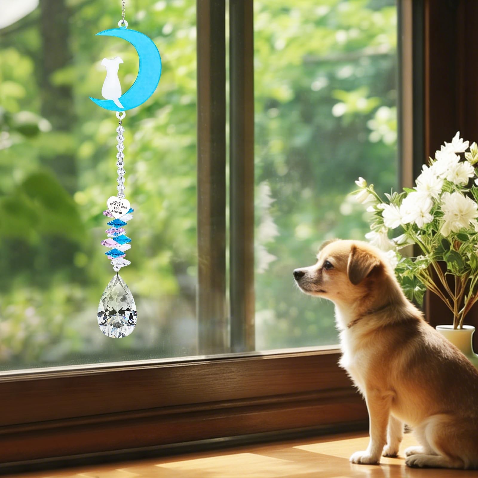 Loss of Dog Sympathy Gift, Memorial Sun Catcher for Loss of Dog, Crystal Pet …