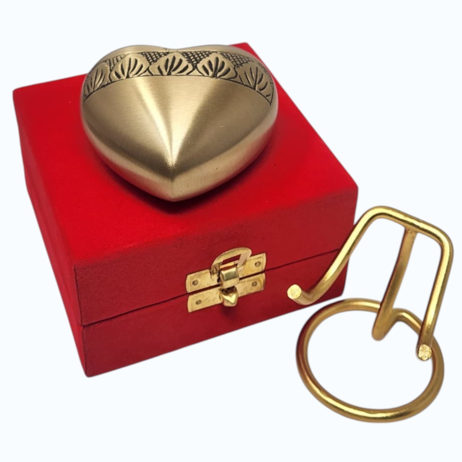 Mini Cremation Heart Urn Personalized for Ashes with Stand Gift Box