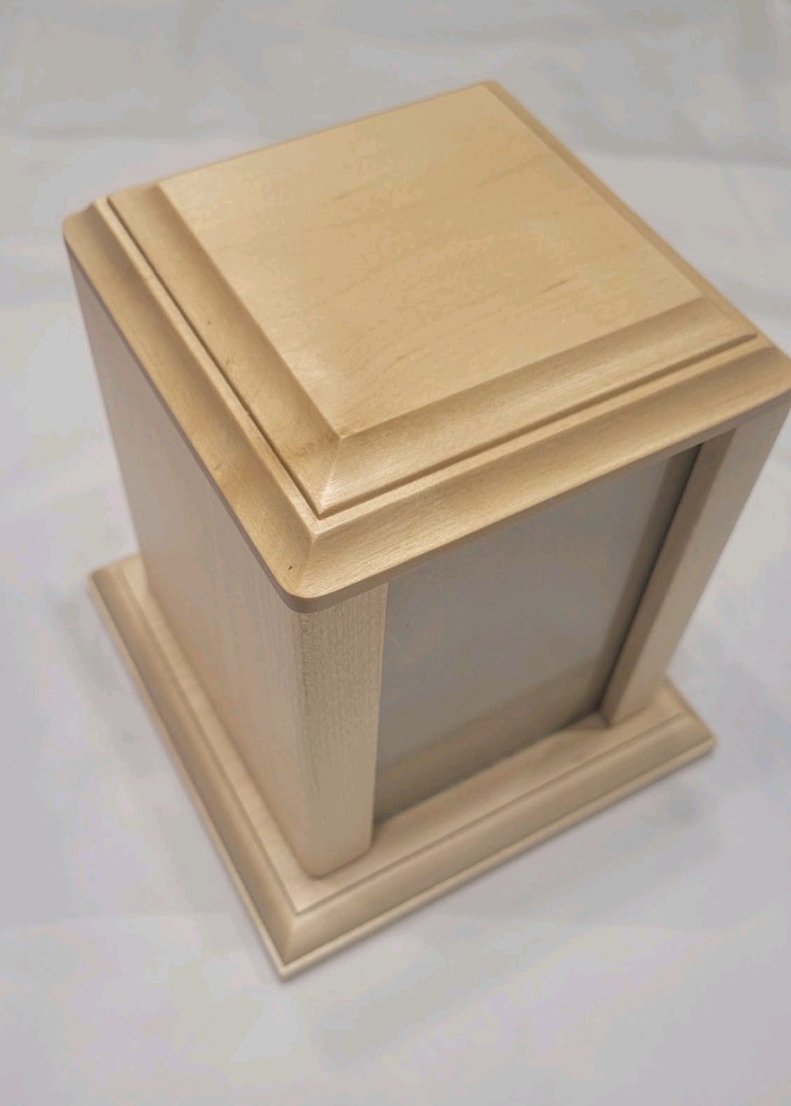 🆕️ Pet Memorial Urn for Ashes Handmade Natural Wood Keepsake Photo Box Small