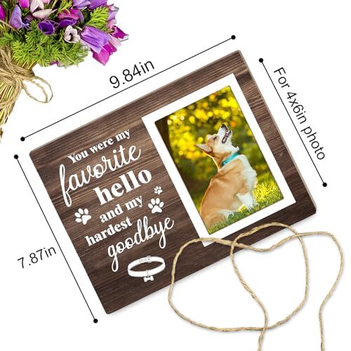 Dog Memorial Picture Frame Pet Dog Photo Frame Pet Cat Memorial Photo Frame P…