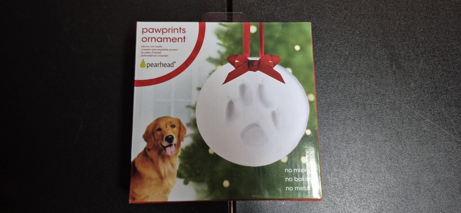 ​Pearhead DIY Pet Pawprints Ornament Kit No Mess Clay Keepsake Dog Cat Gift NEW